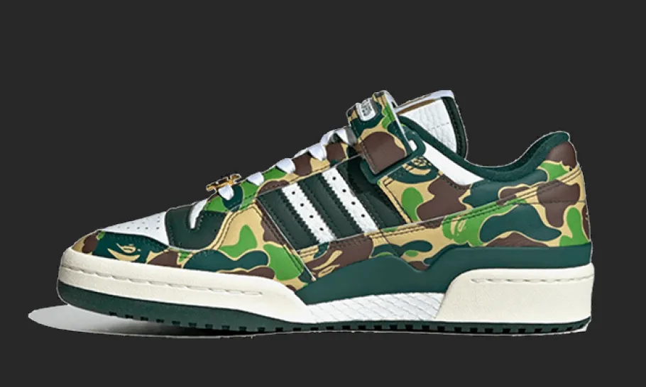 Forum 84 Low Bape 30th Anniversary Green Camo<Adidas Hot