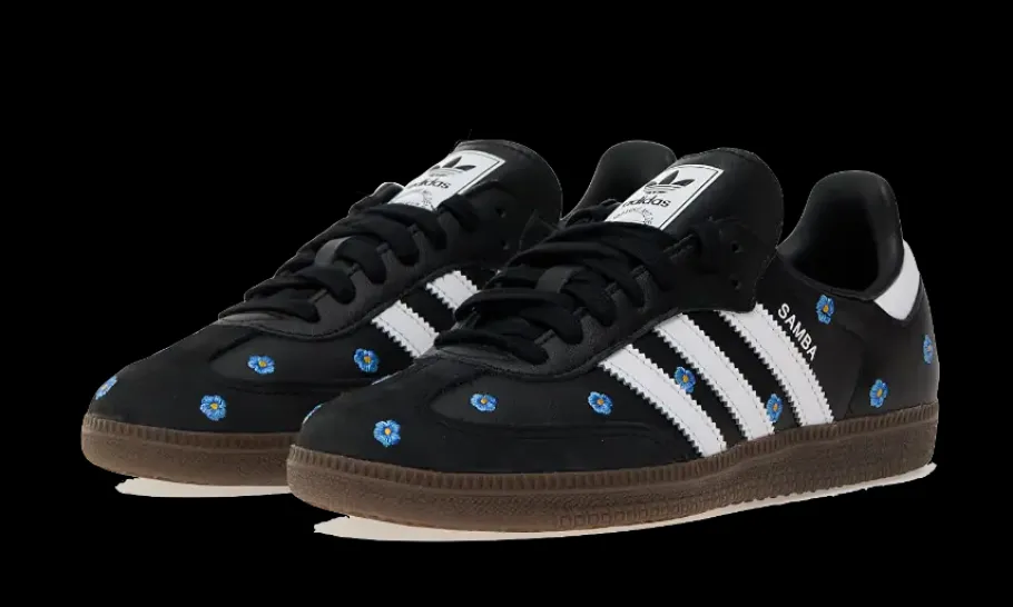 Samba Light Blue Floral Black<Adidas Discount