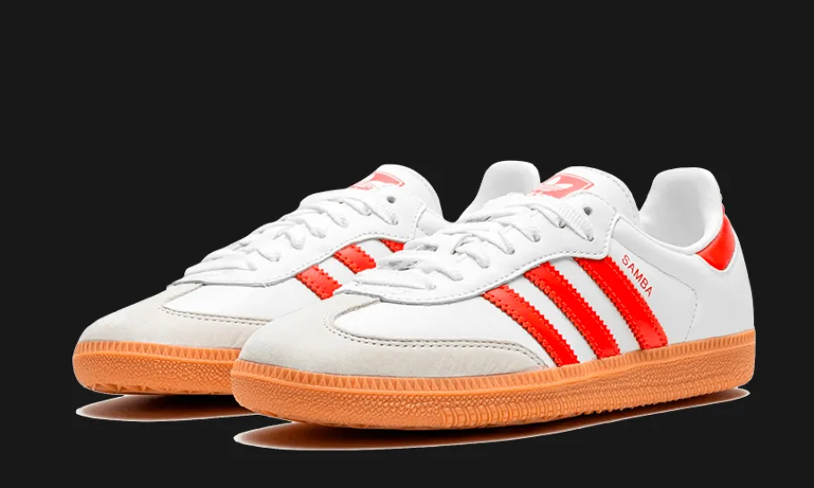 Samba OG White Solar Red Gum<Adidas Hot