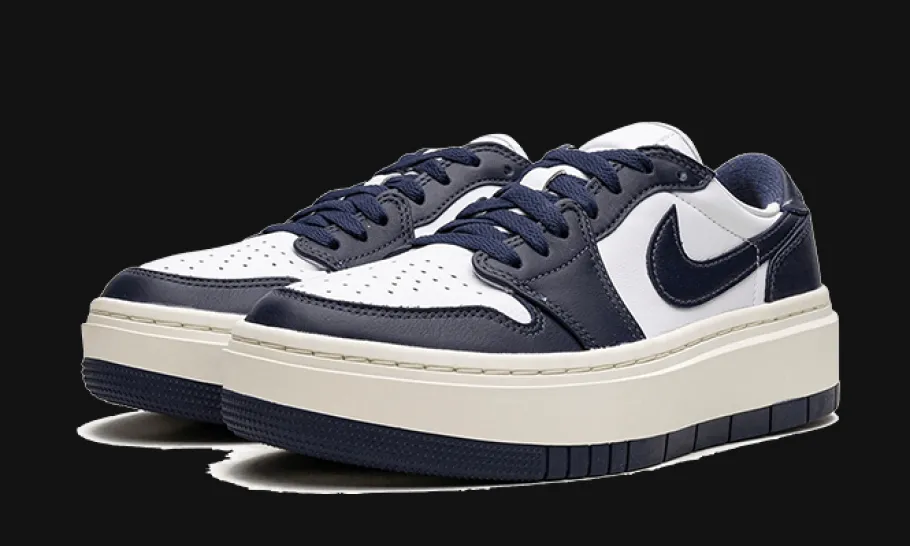 1 Low Elevate White Midnight Navy Sail<Air Jordan Clearance