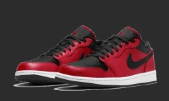 1 Low Reverse Bred Pebbled Swoosh<Air Jordan Online