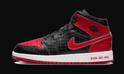 1 Mid Bred Text<Air Jordan Clearance