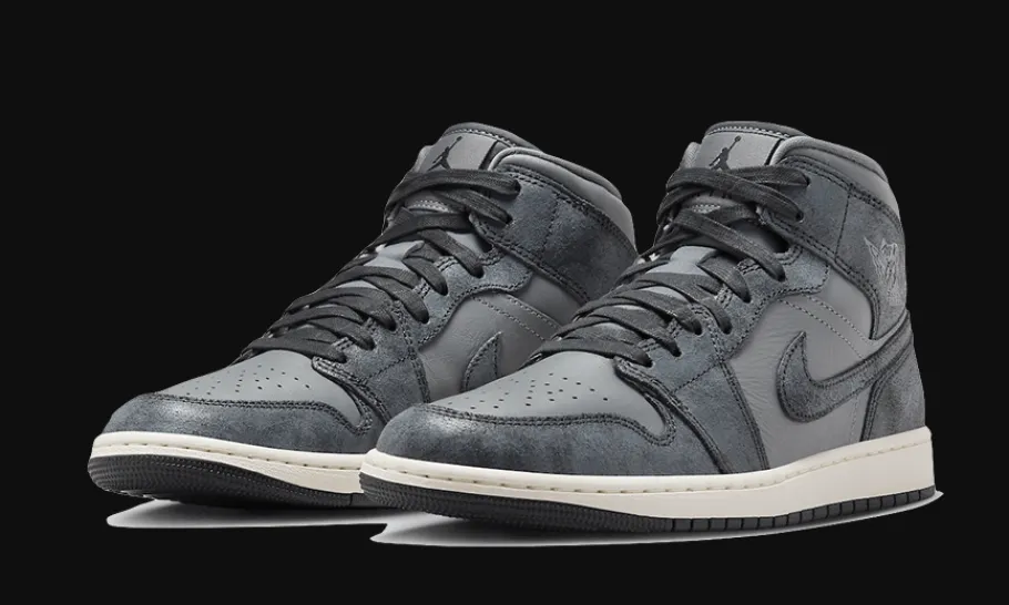 1 Mid Distressed Smoke Grey<Air Jordan Hot