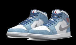 1 Mid French Blue Fire Red<Air Jordan Hot