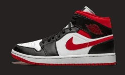 1 Mid Gym Red Black White<Air Jordan Fashion