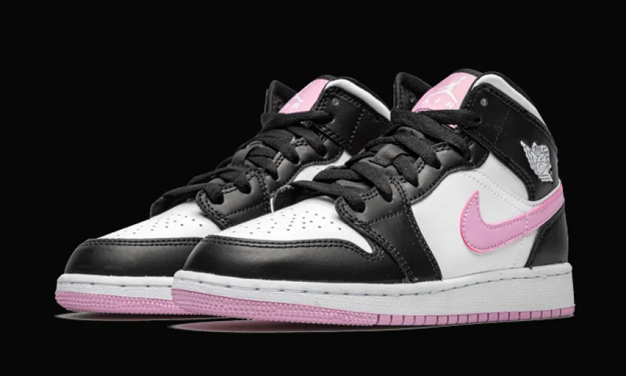 1 Mid White Black Light Arctic Pink<Air Jordan Outlet