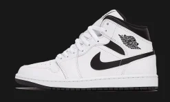 1 Mid White Black<Air Jordan Discount