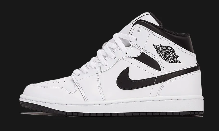 1 Mid White Black<Air Jordan Discount