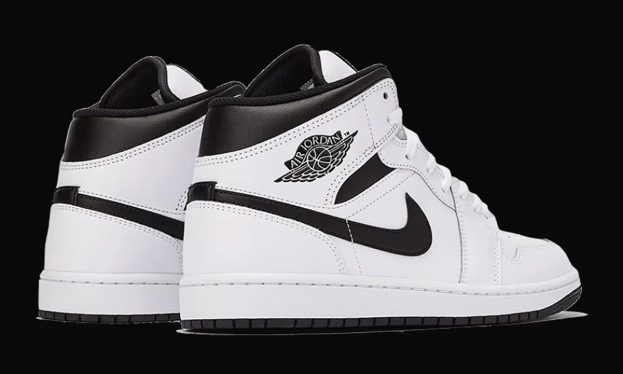 1 Mid White Black<Air Jordan Discount