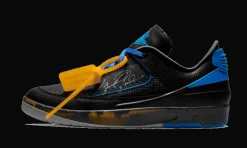 2 Retro Low SP Off-White Black Blue<Air Jordan Outlet
