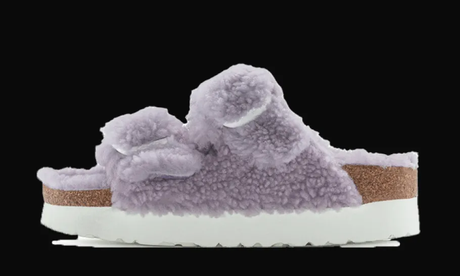 Arizona Big Buckle Shearling Purple Fog<Birkenstock Clearance