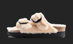Arizona Big Buckle Shearling Teddy Eggshell<Birkenstock Sale