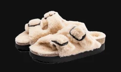Arizona Big Buckle Shearling Teddy Eggshell<Birkenstock Sale