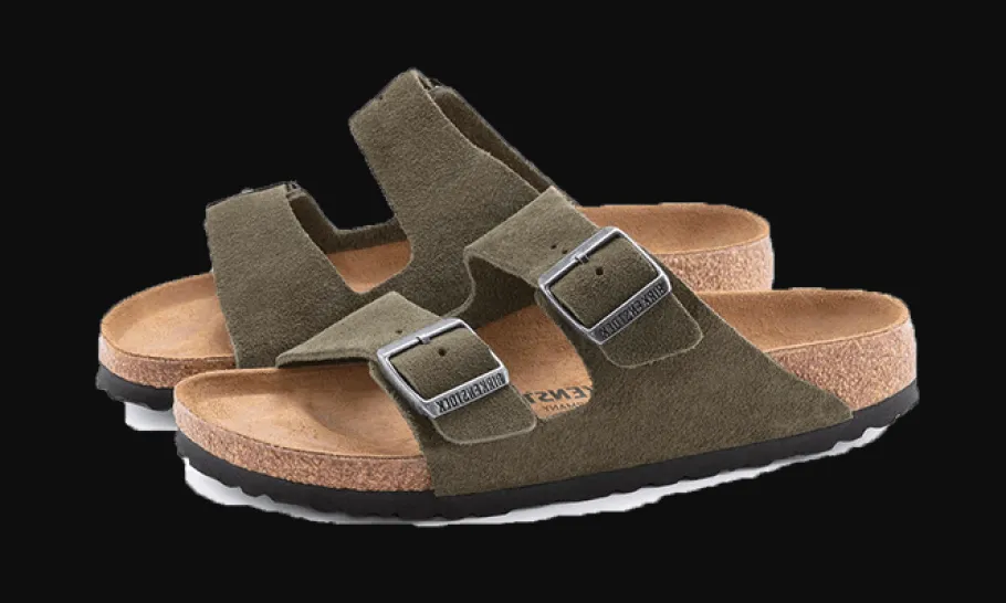 Arizona Suede Leather Thyme<Birkenstock Best