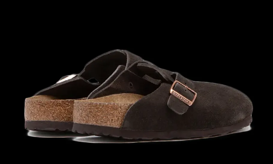 Boston Soft Suede Mocha<Birkenstock Hot