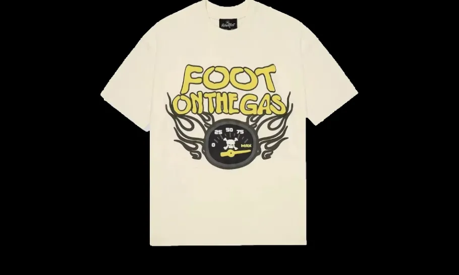 Foot On The Gas T-Shirt Vanilla White<Broken Planet Fashion