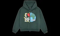 My Planet Zip Up Hoodie Green<Broken Planet Discount