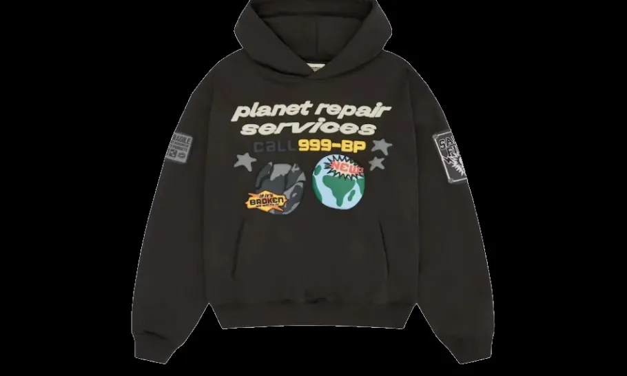 Repair Services Hoodie Soot Black<Broken Planet Sale