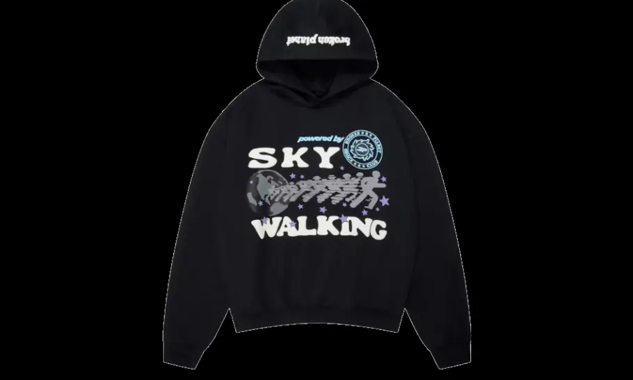 Sky Walking Hoodie Midnight Black<Broken Planet Hot