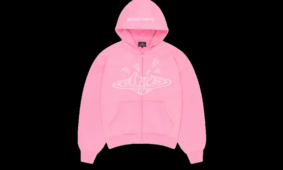 Zip Up Hoodie Candy Pink<Broken Planet Online