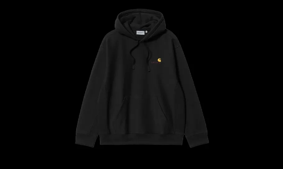 Hooded Sweatshirt American Script Black<Carhartt WIP Outlet