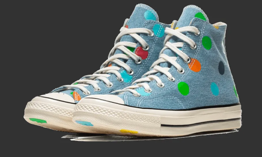 Chuck Taylor All-Star 70s Hi Golf Wang Denim Polka Dots<Converse Fashion