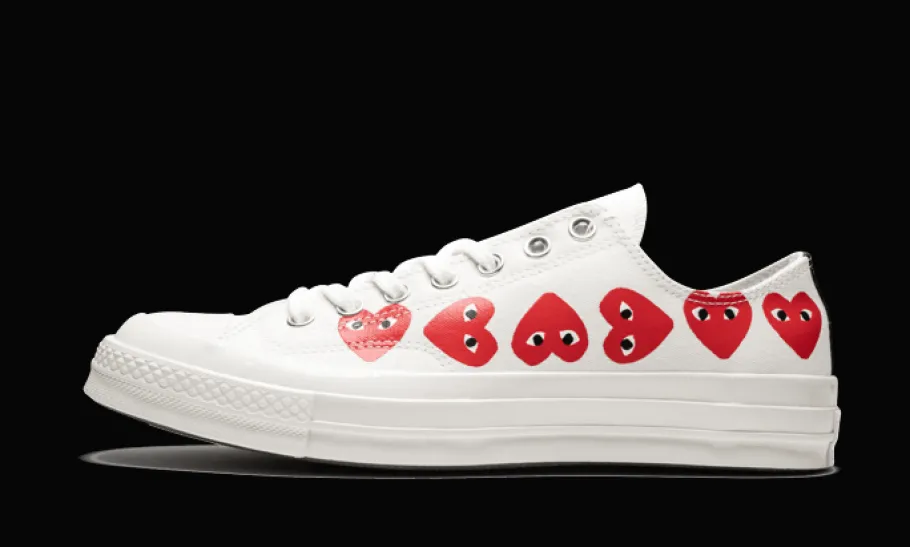 Chuck Taylor All-Star 70s Ox Comme des Garçons PLAY Multi-Heart White<Converse Best