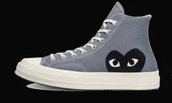 Chuck Taylor All-Star 70s Hi Comme des Garçons PLAY Steel Grey<Converse Online