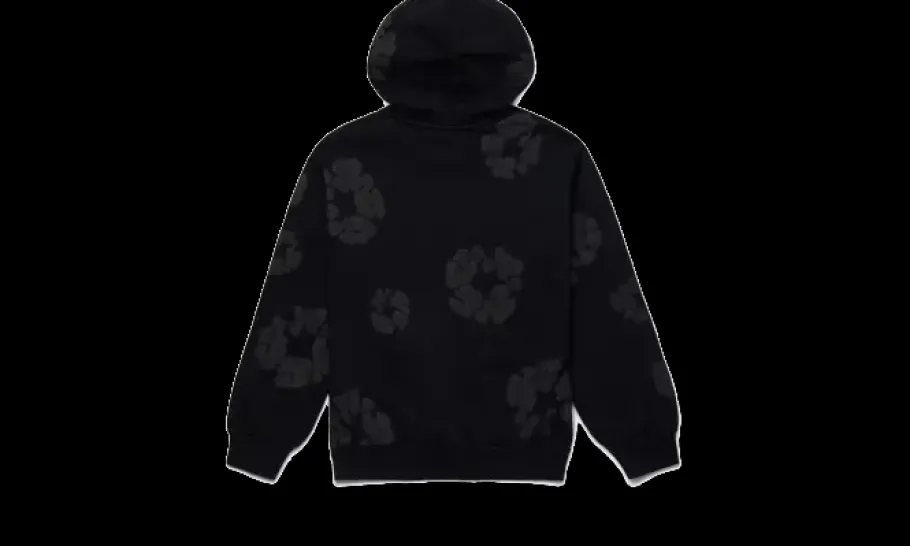Cotton Wreath Hoodie Black Monochrome<Denim Tears Hot