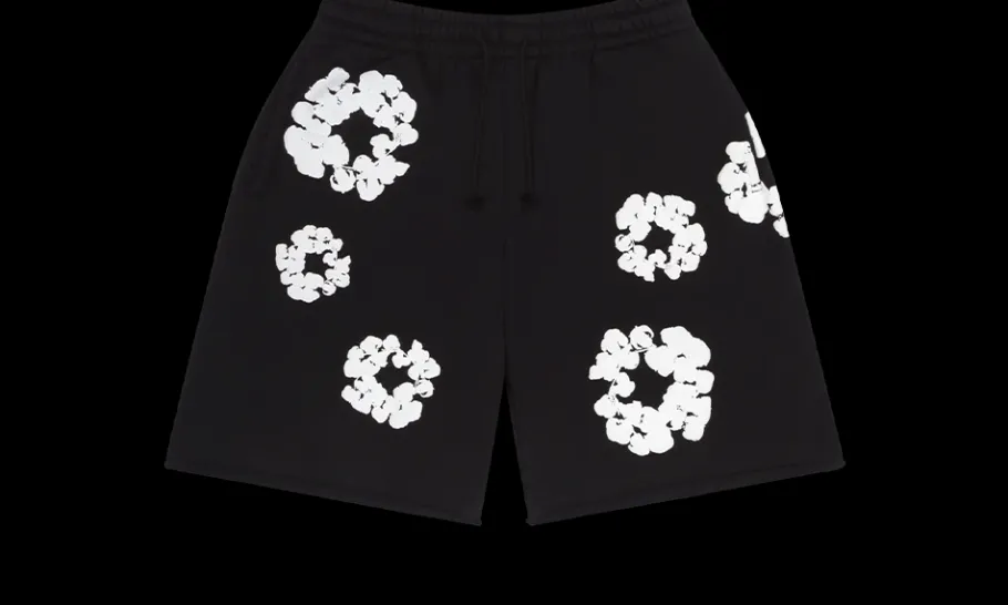 Cotton Wreath Short Black<Denim Tears Hot