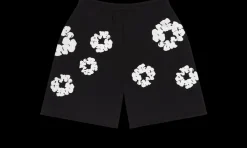Cotton Wreath Short Black<Denim Tears Hot