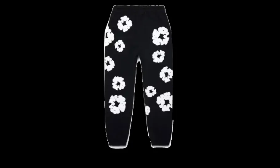Sweatpant The Cotton Wreath Black<Denim Tears Fashion