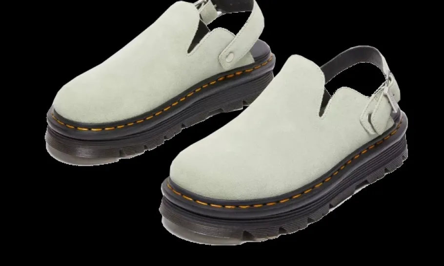 Mules ZebZag Green Suede<Dr. Martens Online