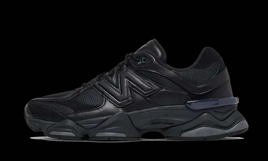 9060 Triple Black Leather<New Balance New