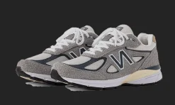 990 V4 Made In USA Grey Suede<New Balance Clearance