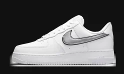 Air Force 1 Low Essential White Metallic Silver<Nike Fashion