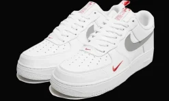 Air Force 1 Low White Red Mini Swoosh<Nike Outlet