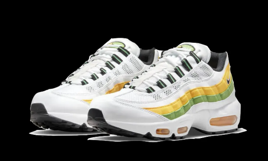 Air Max 95 Essential White Green Apple Tour Yellow<Nike New