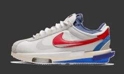 Cortez 4.0 Sacai White University Red Blue<Nike Sale