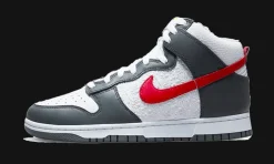 Dunk High Embossed Basketball Grey Red<Nike Discount