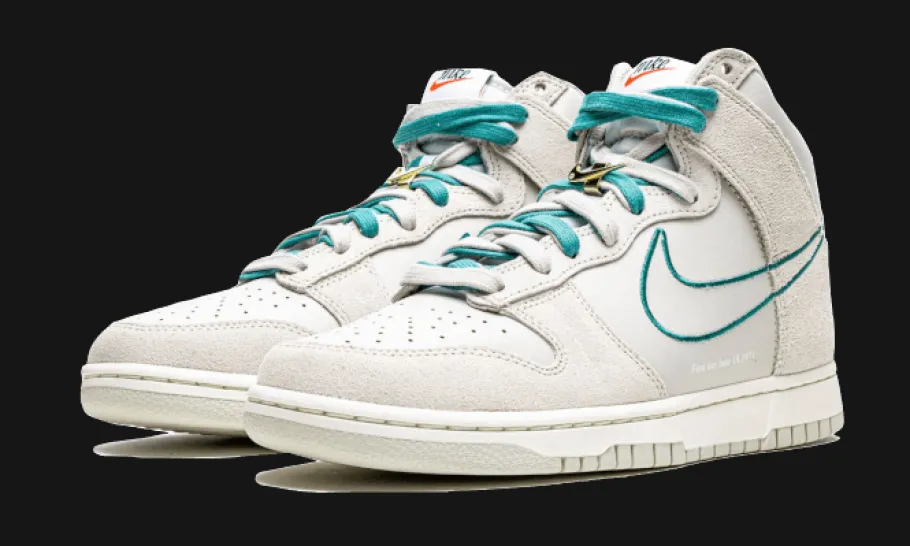 Dunk High First Use Light Bone Green Noise<Nike Outlet
