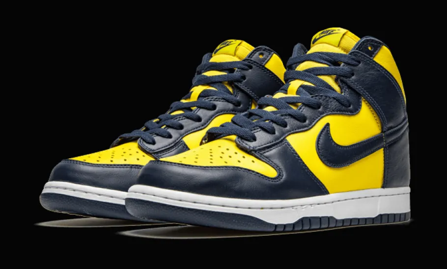 Dunk High Maize & Blue (Michigan)<Nike Sale