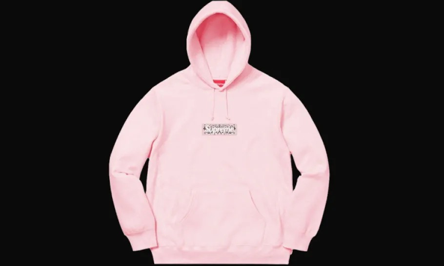 Bandana Box Logo Hooded Sweatshirt Pink<Supreme Hot