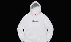 Bling Box Logo Hooded Sweatshirt Grey<Supreme Best