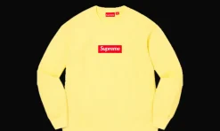 Box Logo Crewneck Pale Yellow<Supreme Outlet