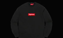 Box Logo Crewneck Black<Supreme Fashion