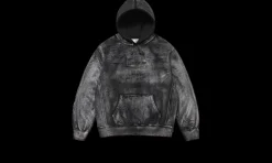 MM6 Maison Margiela Foil Box Logo Hooded Sweatshirt Black<Supreme New
