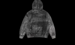 MM6 Maison Margiela Foil Box Logo Hooded Sweatshirt Black<Supreme New