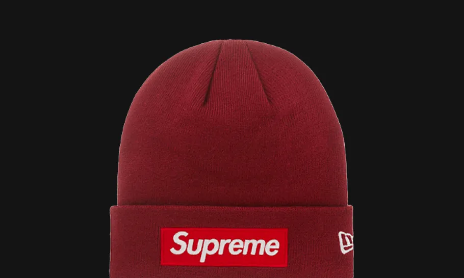 New Era Box Logo Beanie (FW22) Cardinal<Supreme Online