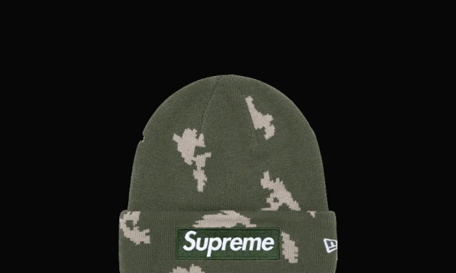 New Era Box Logo Beanie Camo<Supreme New